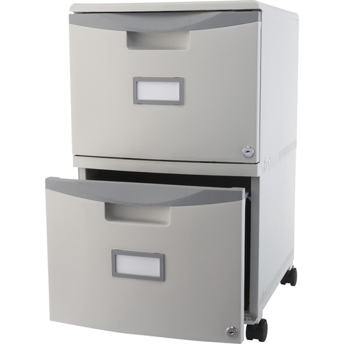 File, Mobile, 2 Drawer, Light Gray