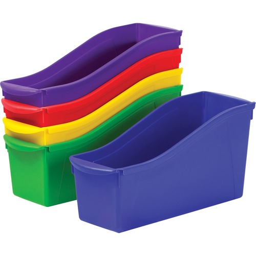 Bins, Book, Plastic, Large, Assorted 5/ST