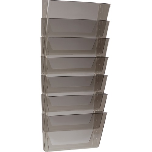 Wall File, Stackable, Letter, 4" W x 13" L x 7" H, Smoke 7/ST