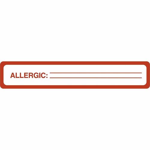Label, Allergic, 2X1 175/RL
