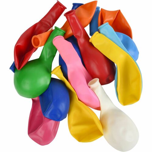 Balloons, Helium-Quality, 12" Latex, Assorted Bright 100/PK