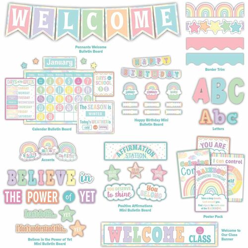 Classroom Decor Set, Bulletins/Posters/Letters, Pastel Pop, Mi
