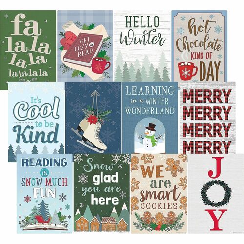 Set, Chart, Write On/Wipe Off, Winter 12/PK