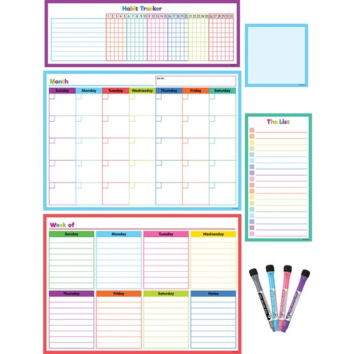 Set, Calendar, Dry-Erase, Magnetic