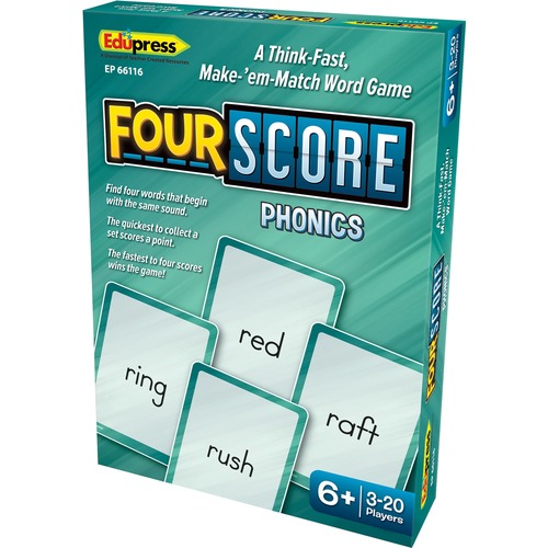 Game, Four Score, Phonics, Ages 6+, 3-20 Players, Multi