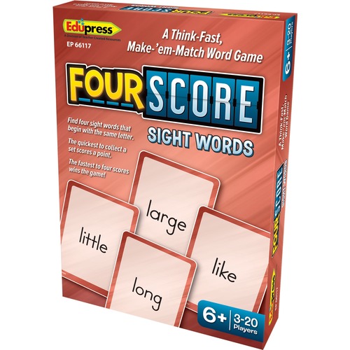 Game, Card, Sight Words, 4 Score