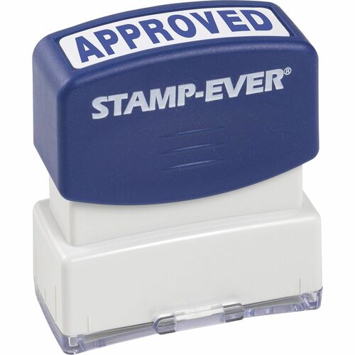 Stamp, Preink, Approved, Blue