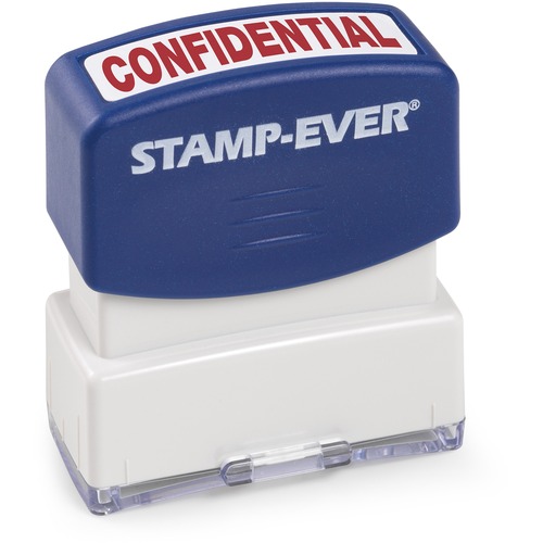 Stamp, Preink, Confidential, Red