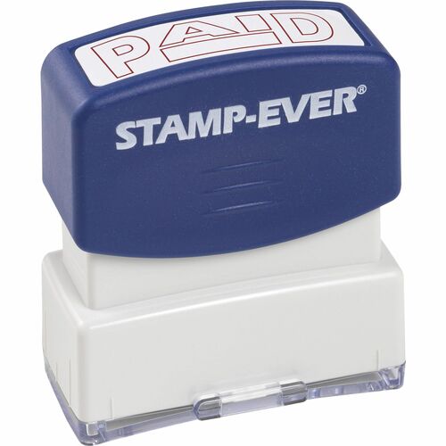 Stamp, Preink, Paid, Red