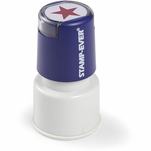 Stamp, Preink, Star, Red