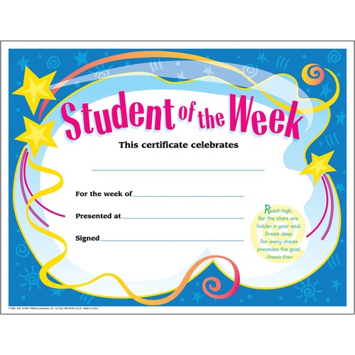 Certificate, Student of Week 30/PK
