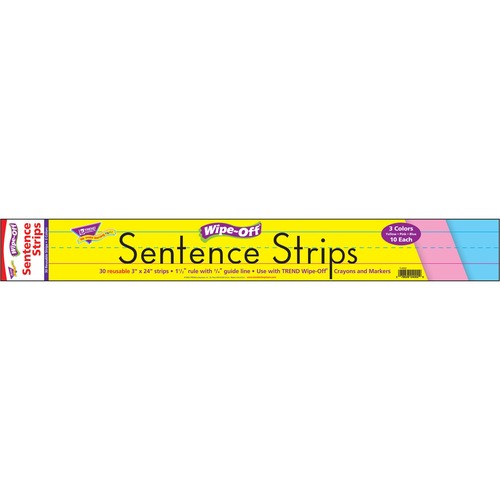 Strips, Sentence, Waterproof, 24", Ast 30/PK