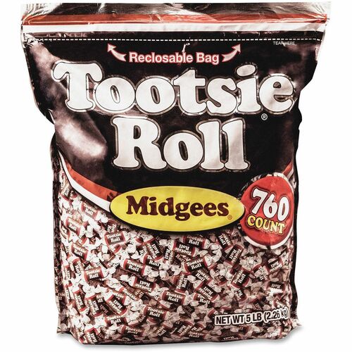 Roll Midgees, Bite Size Cocoa Candy, Wrapped, 5 lb, BN