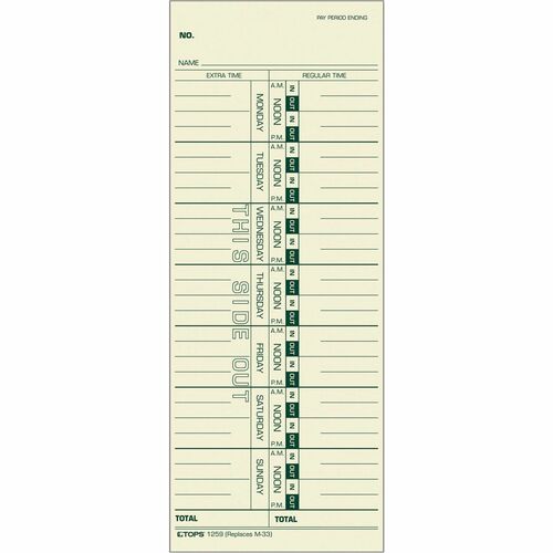 Card, Clock, Time, Weekly 500/BX