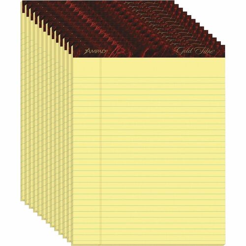 Pad, Legal, Gold Fiber, 8.5 x 11.75, Ca 12/DZ