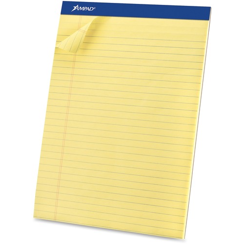 Perforated Pad, Legal, 8-1/2" x 11-3/4", Cyan, 50 Sheets 12/DZ