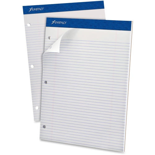 Writing Pad, 3-Hole Punched, 100/CT