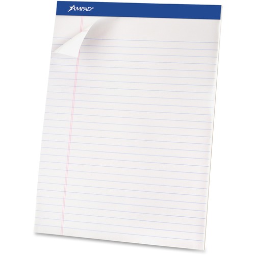 Perforated Pad, Legal, 8-1/2"x11-3/4", White, 50 Sheets 12/DZ