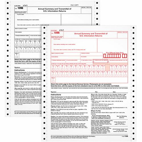 Form, Tax, 1096, Carbonless 10/PK