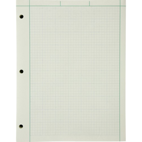 Engineer Pads, Ruled 5x5 Sq/Inch, 200 Sheets/Pad, 8-1/2"x11", Green