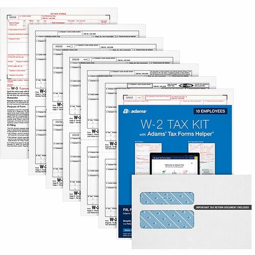 W2 Laser Kit, 6-Part, With Envelopes, 8" x 5-1/2", WE 10/PK