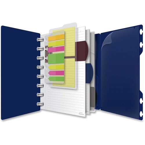 Spiral Notebook, Poly Cover, 60 Sheet, 5-1/2"x8-1/2", Navy