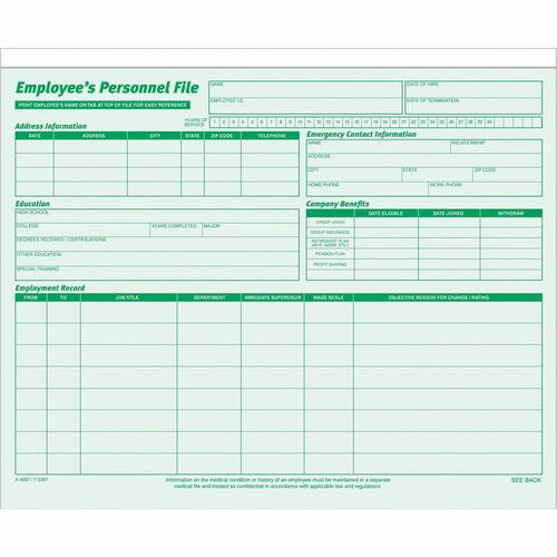 Folder, Record, Employee 20/PK