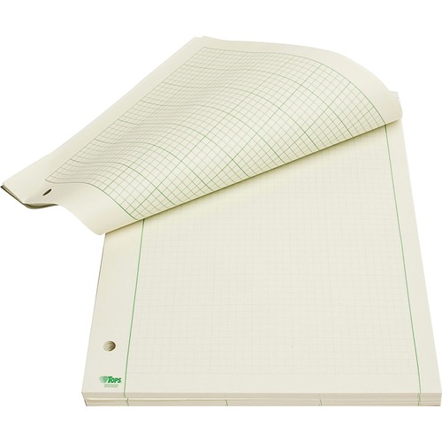 Pad, Engineer, 8.5x11, 3 Hole Punch, Green