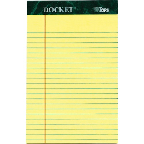 Pad, Jr Legal, Docket, 5x8, Ca 12/PK
