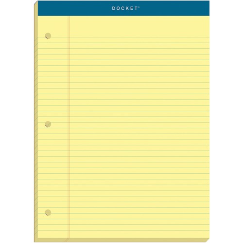 Pad, Legal, Double Docket, Canary, 100 Sheets