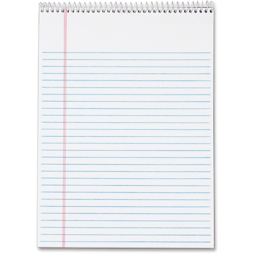 Wirebound Pad, Legal Ruled, 70 Sheets, 8-1/2" x 11-3/4", White 3/PK