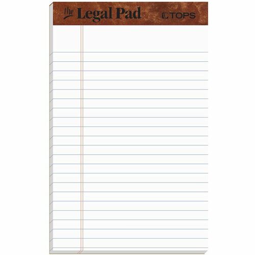 Pad, Jr Legal, 5 x 8, 50 Sheet, White 12/DZ