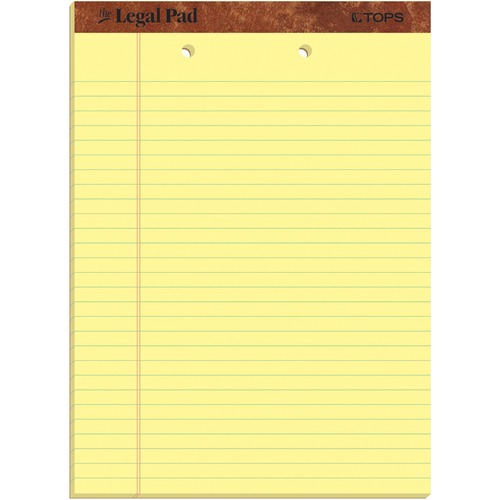Pad, Legal, 8.5 x 11.75, Two-Hole Punch, Ca 12/DZ