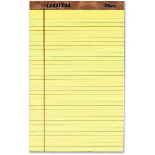 Legal Pad Writing Pads Canary, Legal Rule, 12 Pounds 12/DZ