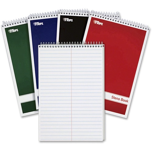 Book, Steno, 6x9, Gregg, Ast 4/PK