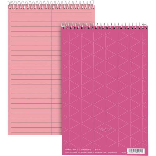 Book, Steno, Prism, Gregg, Pink 4/PK