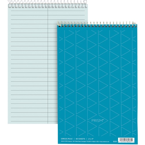 Book, Steno, Prism, Gregg, Blue 4/PK
