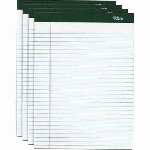 Pad, Docket Narrow, White 4/PK