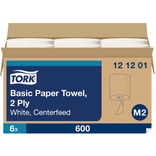 Centerfeed Towel, 2 Ply, White 6/CT