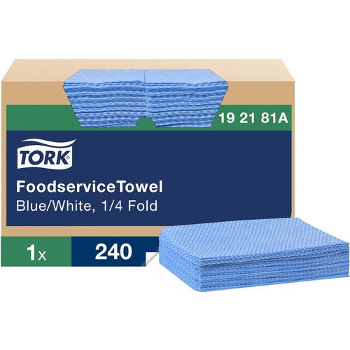 Wipers and Cloths, 1 Ply, Blue 240/CT