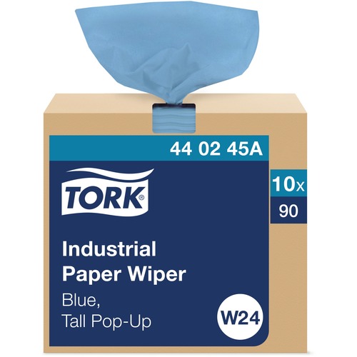 Wipers and Cloths, 4 Ply, Blue, 90 Sheets 10/CT