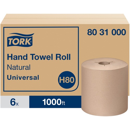 Paper Towels, 1 Ply, Natural 6/CT