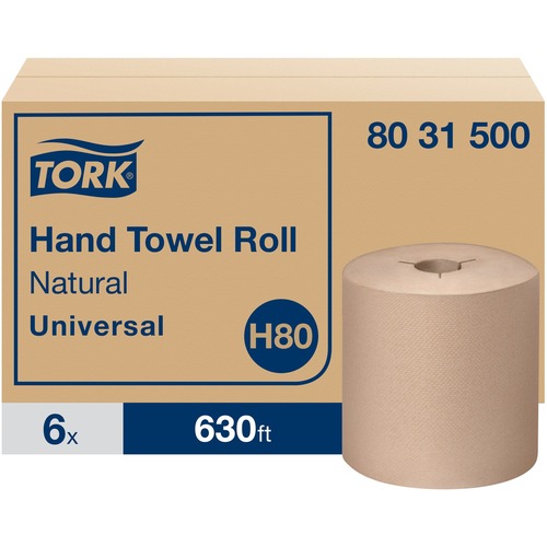 Paper Towels, 1 Ply, Natural 6/CT