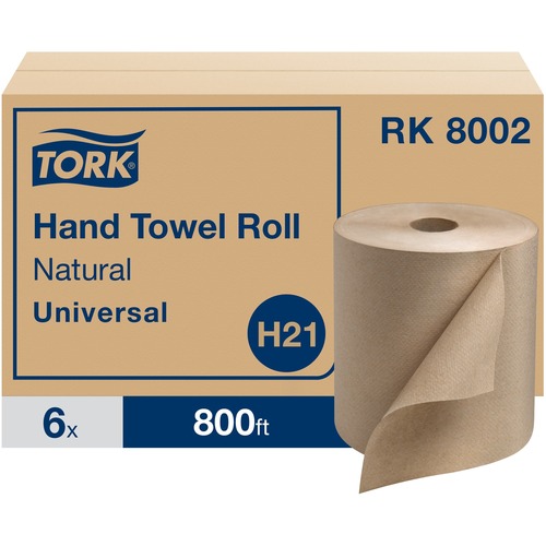 Towel, Roll, Universal, 800 Foot Brown 6/CT