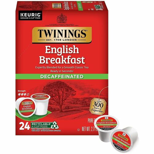 Kcup, Tea, Decaf, English Breakfast 24/BX