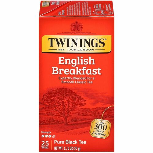 Black Tea, English Breakfast, 1.76 oz, Natural 25/BX
