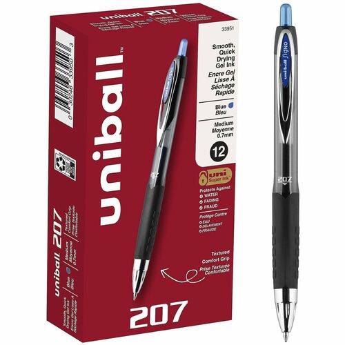 Pen, Gel, 207, Retract, 0.7mm, Blue 12/DZ