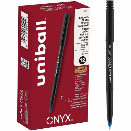 Pen, Uniball, Onyx, 0.5 Millimeter, Black End 12/DZ