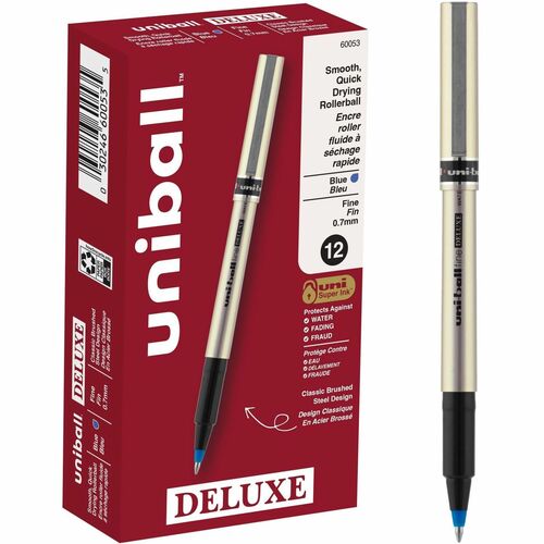 Pen, Uniball, Deluxe, 0.7 Millimeter, Blue Black 12/DZ