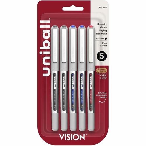 Pen, Rollerball, Vision, 0.7 Millimeter, Asst 5/PK